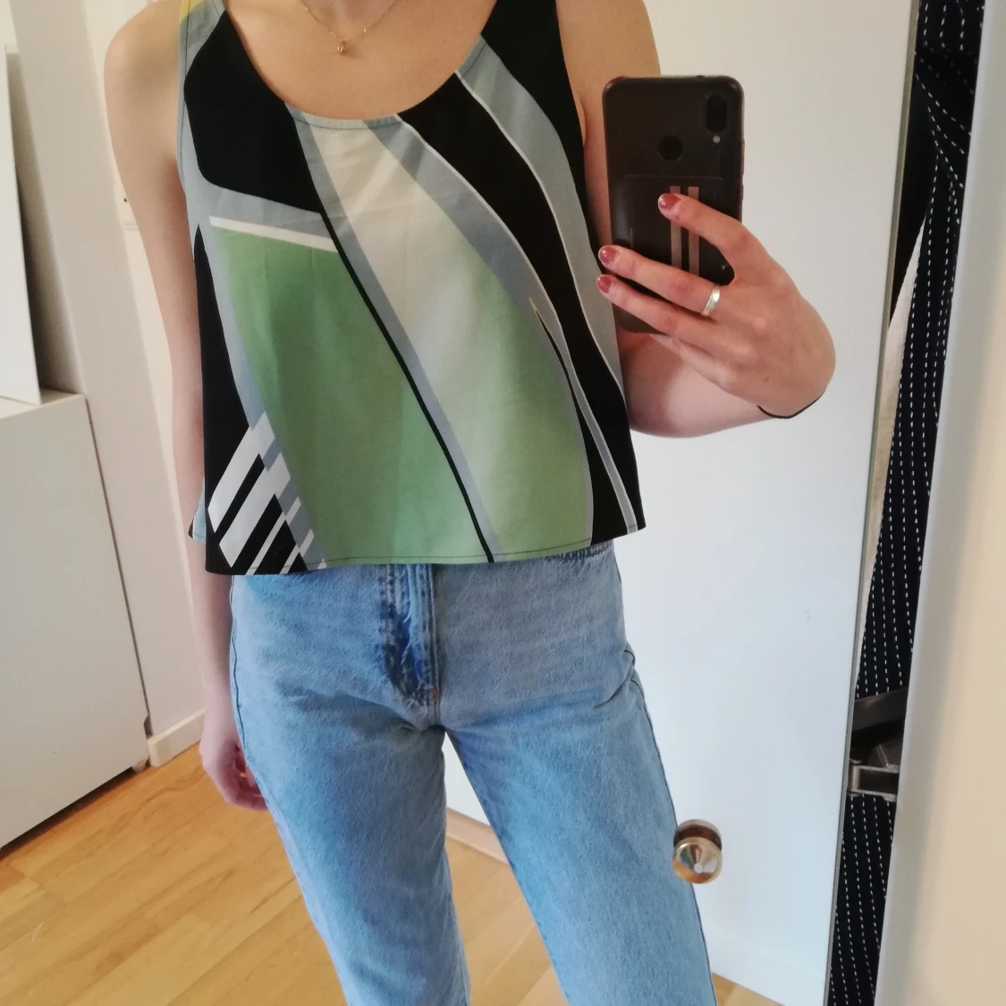 Mönstrat linne 80-talsstil - 90