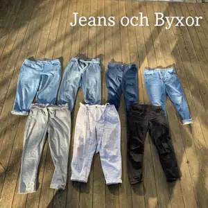 New and almost new jeans and pants. Some bought in America. 