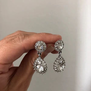 Lily and Rose örhängen - Säljer mina silvriga Lily and rosé örhänge, som är sparsamt använda. ”Petite Sofia Crystal”. Örhänges ploppen som sitter baktill har jag bytt ut till gummi istället då jag inte hittar de som hörde till. Köparen står för frakten✨  