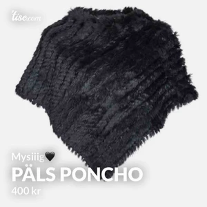  - Säljer nu min svarta päls poncho! Stl s/m! Mycket mysig🖤🖤