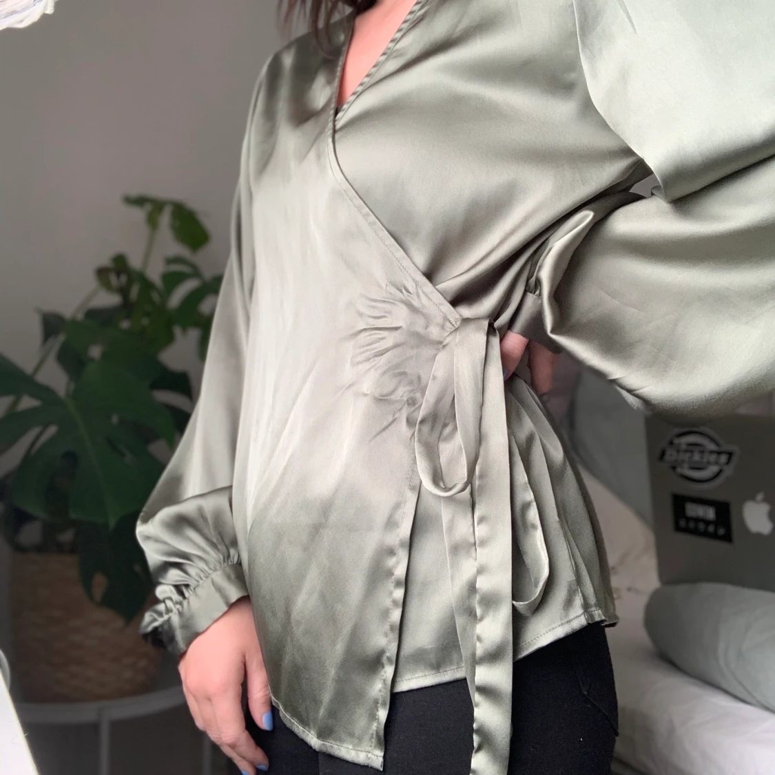 Blus med ballongärmar  - 90