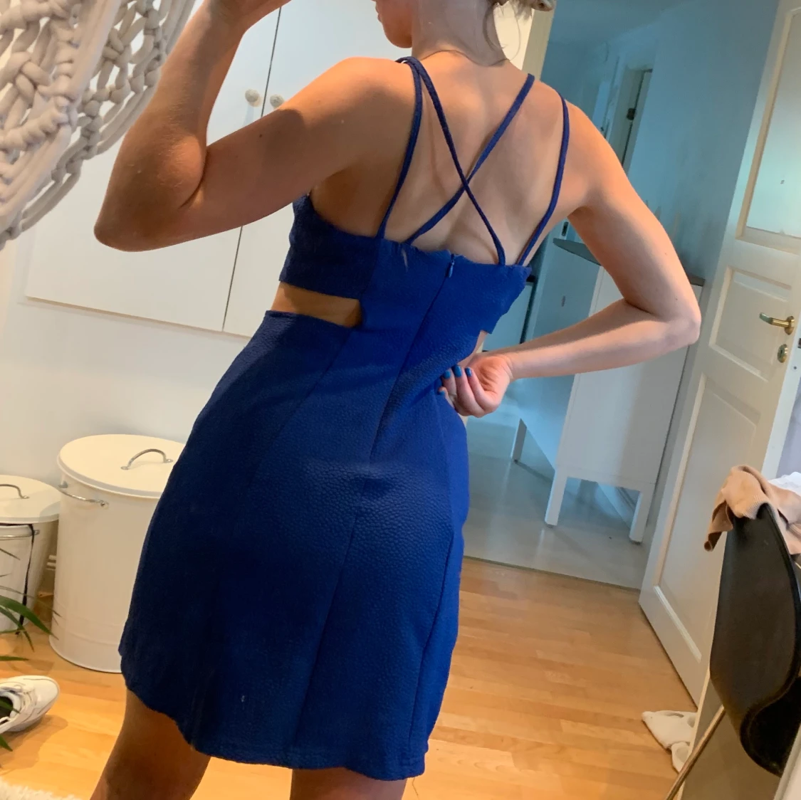 Superfin blå klänning - 90