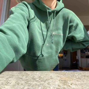  - Säljer min gröna Championhoodie. Köpt på Beyond Retro för 340 kr. Den har en liten fläck på framsidan vid axeln. Hör av er vid intresse 💜💜💜. Frakt 90 kr, betalas av köparen ! 