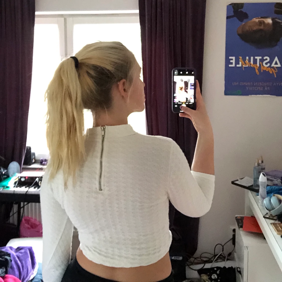 Vit mönstrad tröja - 91