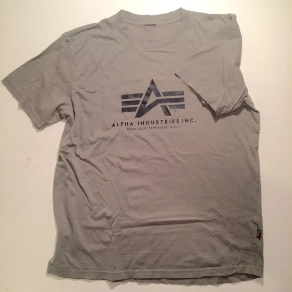 En fet Alpha Industries logo-tee! Typ en medium, bra skick, tung tisha! Samma märke som gör alla OG-bomberjackor :). T-shirts.