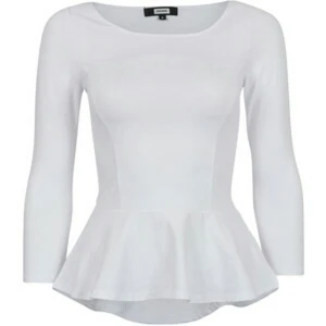  - Trekvarts peplum topp från BikBok. nästan som ny, ser exakt ut som den vita tröjan fast i mönstret på mittenbilden