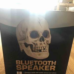 Bluetooth skull speaker, mycket cool högtalare som kan kopplas till alla enheter, fins knapp under högtalaren som gör att ögonen lyser mycket häftig:) 