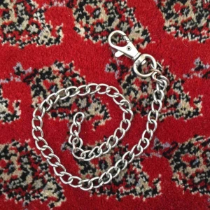  - Kedja jag brukar ha som halsband eller som byxkedja. Den fick sönder så det finns en liten lagning, man kan säkert laga den bättre om man vill! Fri frakt✨🌟