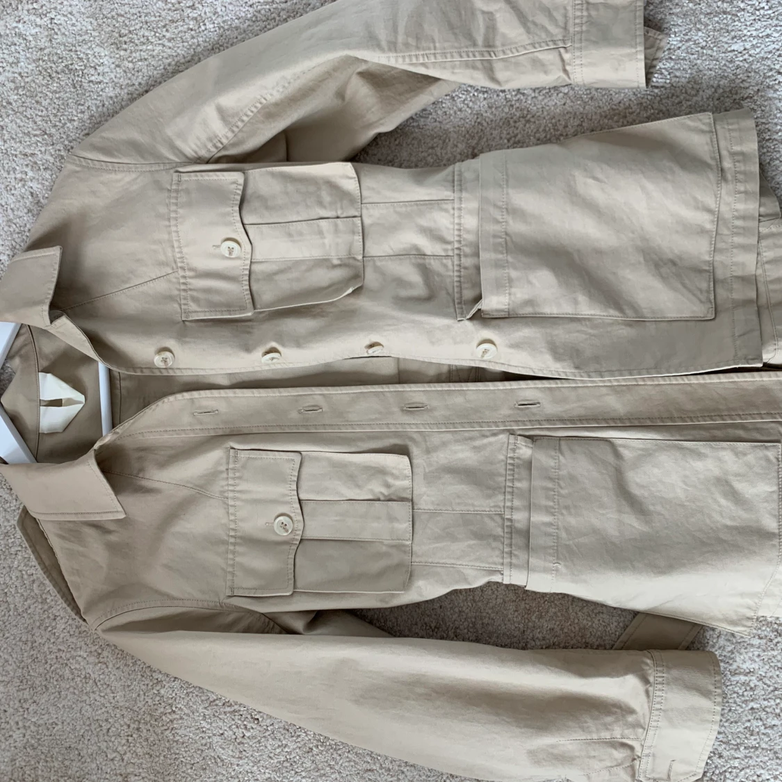 Army jacket i beige, Strl XS/S - 90