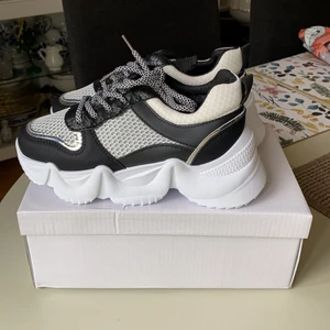 Helt oanvända skor!  - Helt oanvända skor! Supersnygga sneakers som är lite högre! Storlek 36 men skulle passa 37 också! Köpte dom dom för 500kr! Så dom är billiga