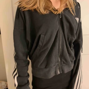 - En använd adidas hoodie, svart, 