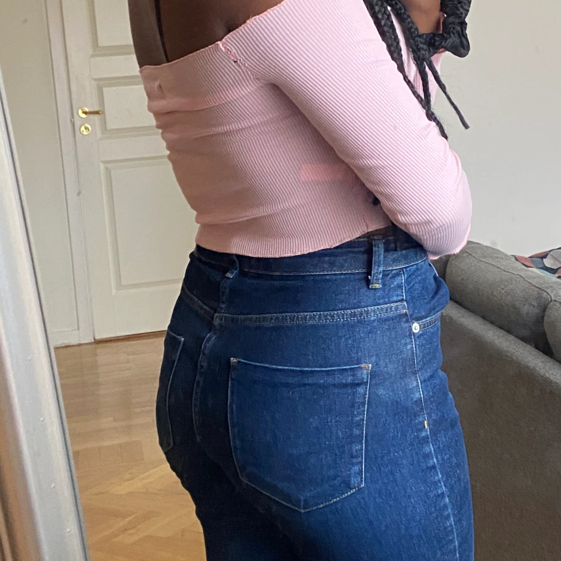 Rosa ”off the shoulder” tröja från ZAFUL - 90