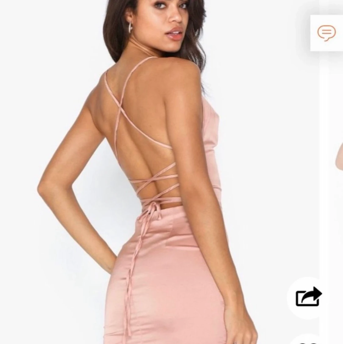 nelly satin klänning - 90