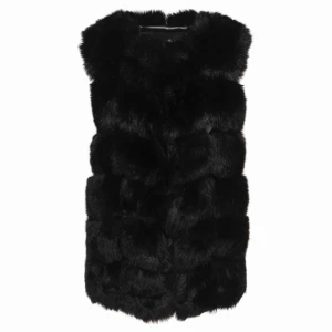  - Svart pälsväst  Endast använd 3 ggr 