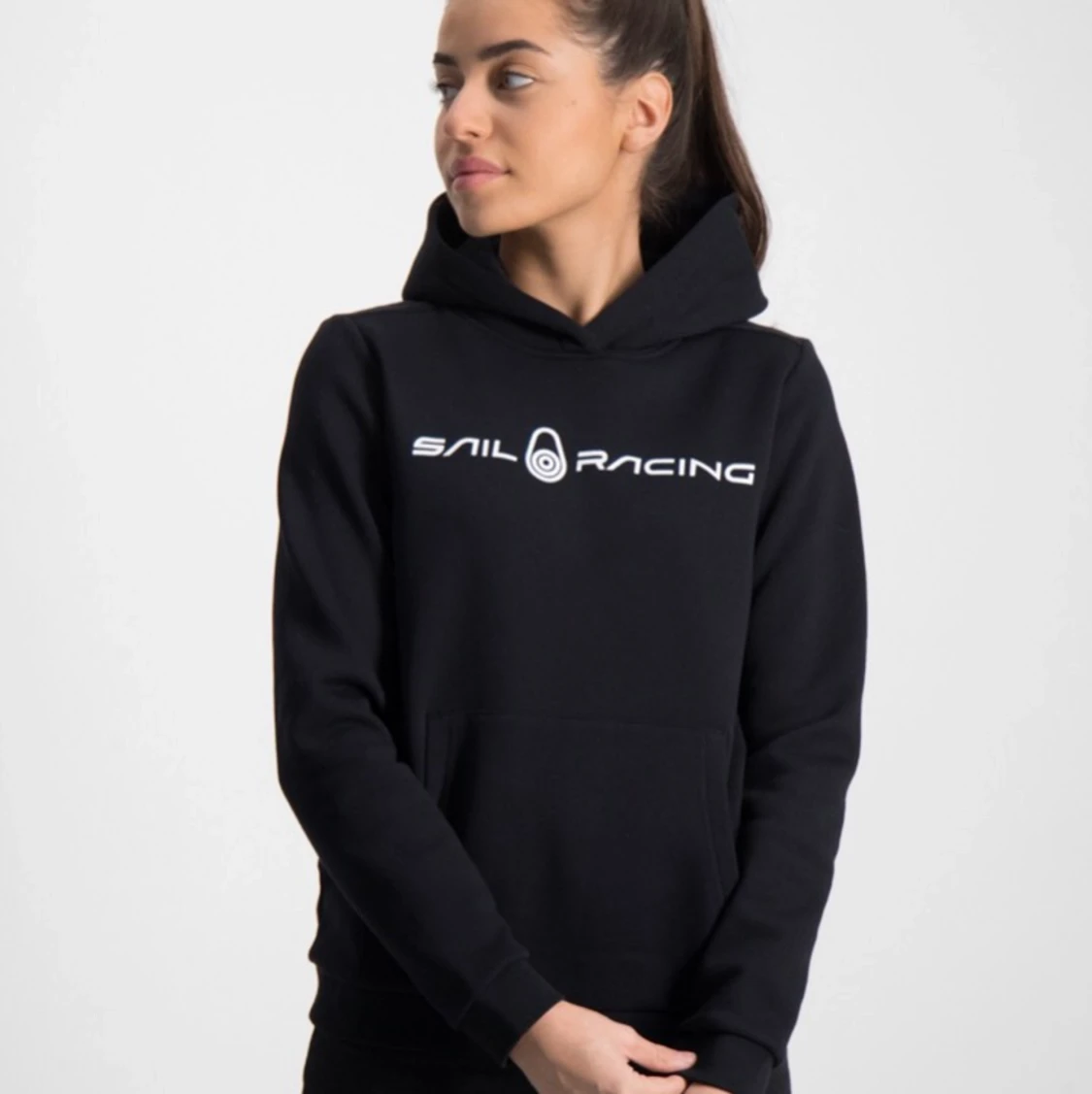 Svart hoodie med tryck