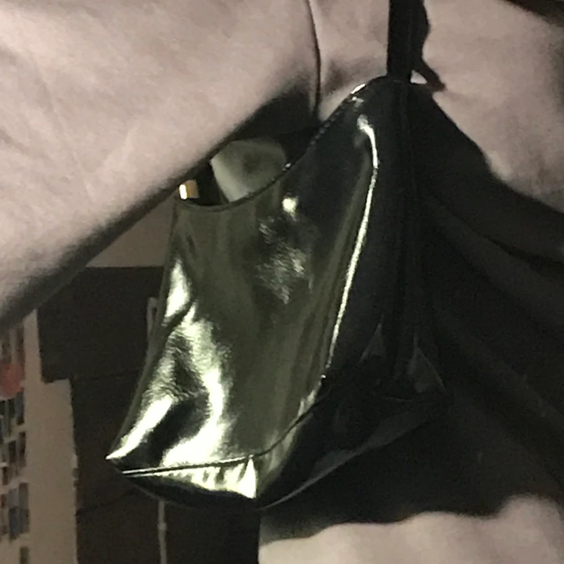 Svart baguette väska