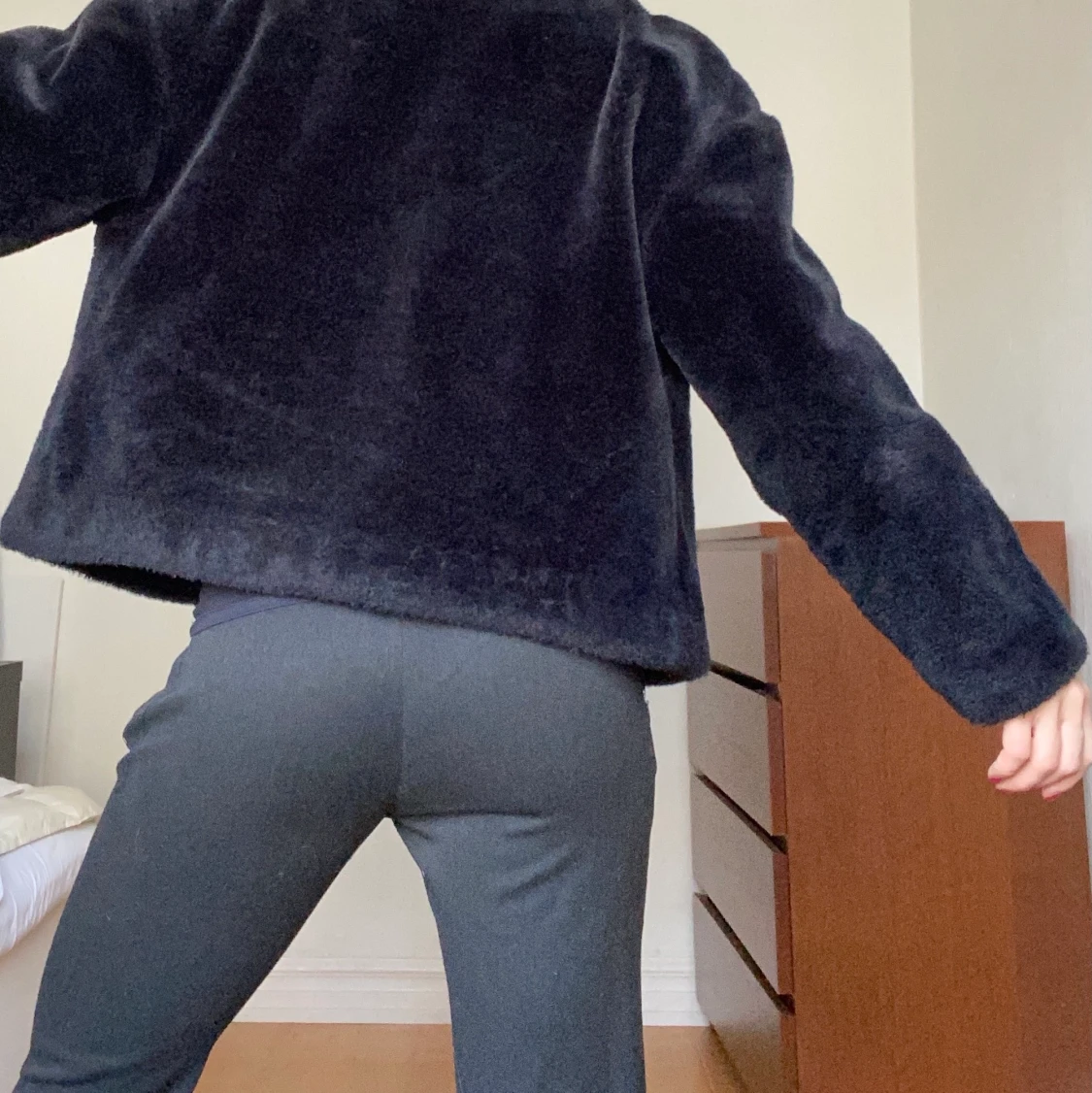 Svart FLUFF jacka 🐻 - 91