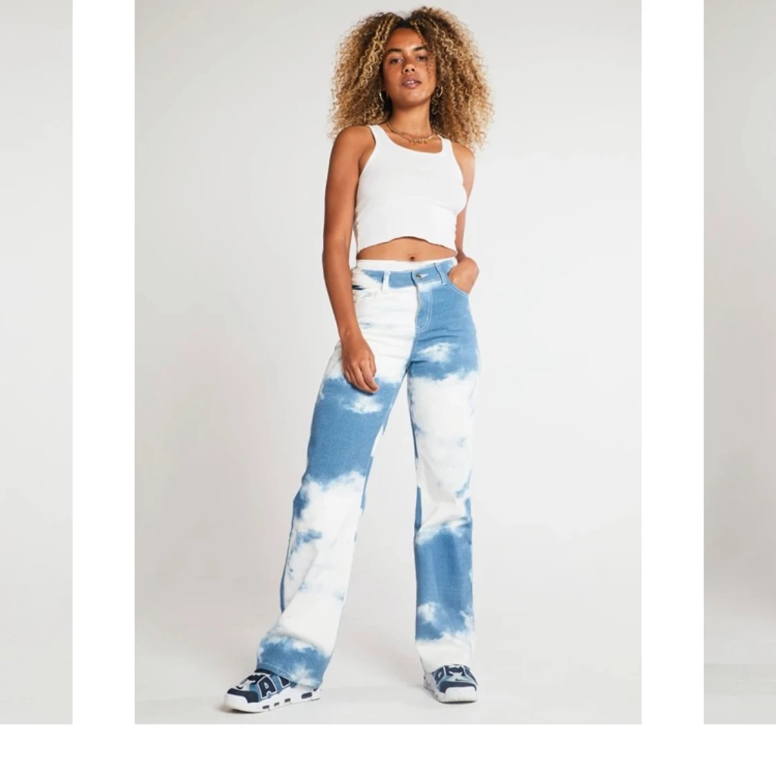 Cloud print jeans 