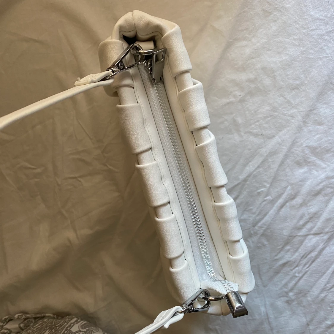 Vit handväska läder - 91