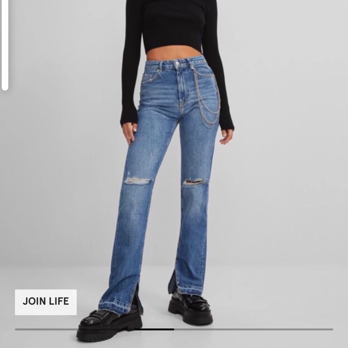 Jeans med slits