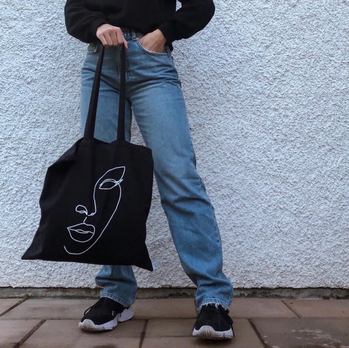 Tygkasse - svart - 90