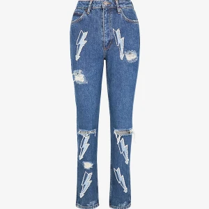 Sandrojeans med blixt - Snygga jeans från Sandro med blixtar. Köpta i Dubai för något år sen men inte kommit till användning (originalpris ca 2000). Strl FR 42 men små i storleken så passar en stor S/M. Frakt tillkommer (79kr)❣️ HÖGSTA BUD: 380 kr inklusive frakt. avslutas 5/8