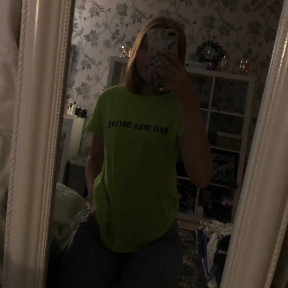 Neon tröja med tryck - 91