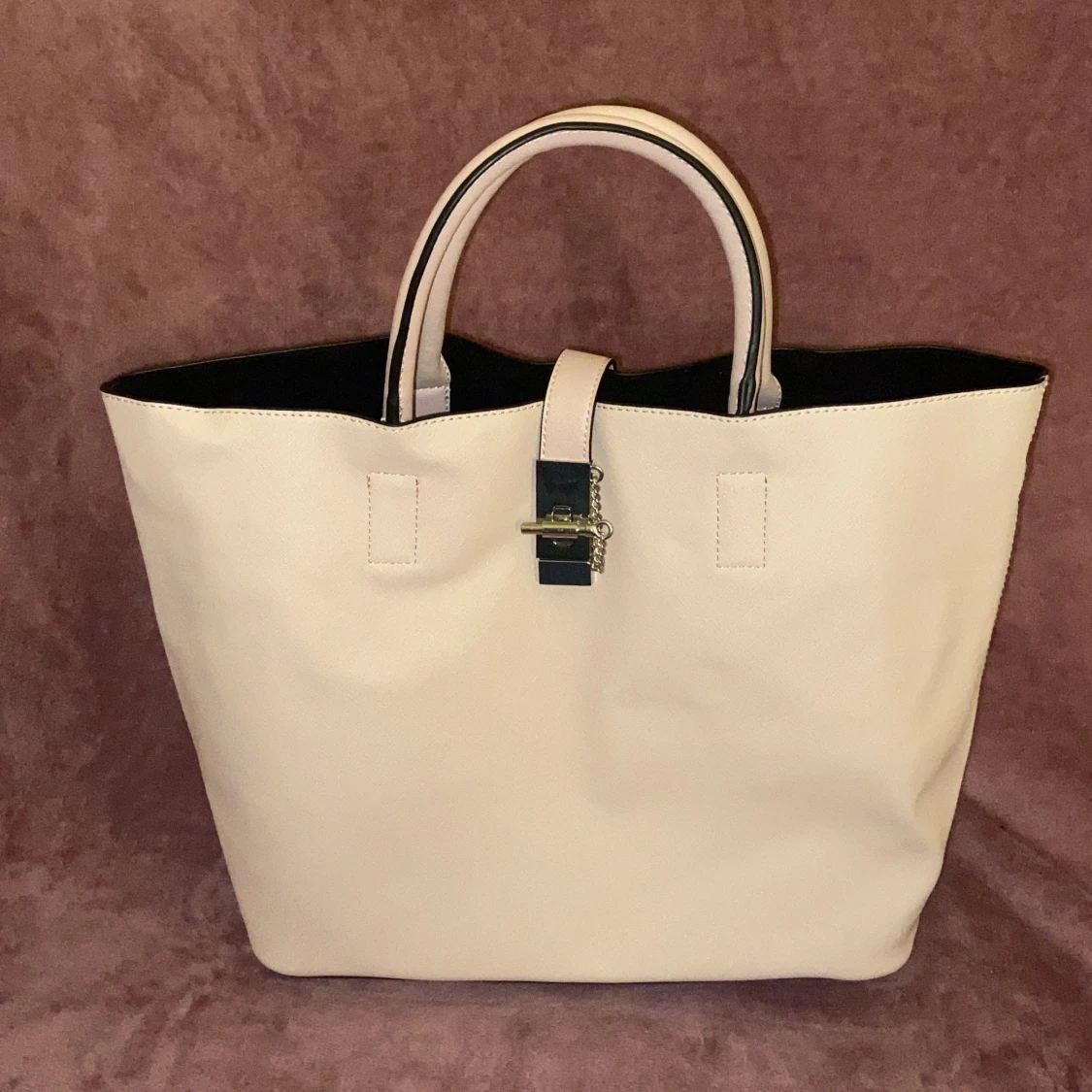 Vintage Beige/ljus rosa handväska. ✨ - 90