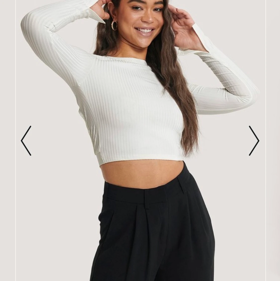 Kroppad tröja med öppen rygg  - 91