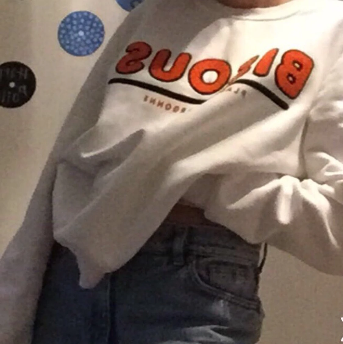 Vit tröja med tryck