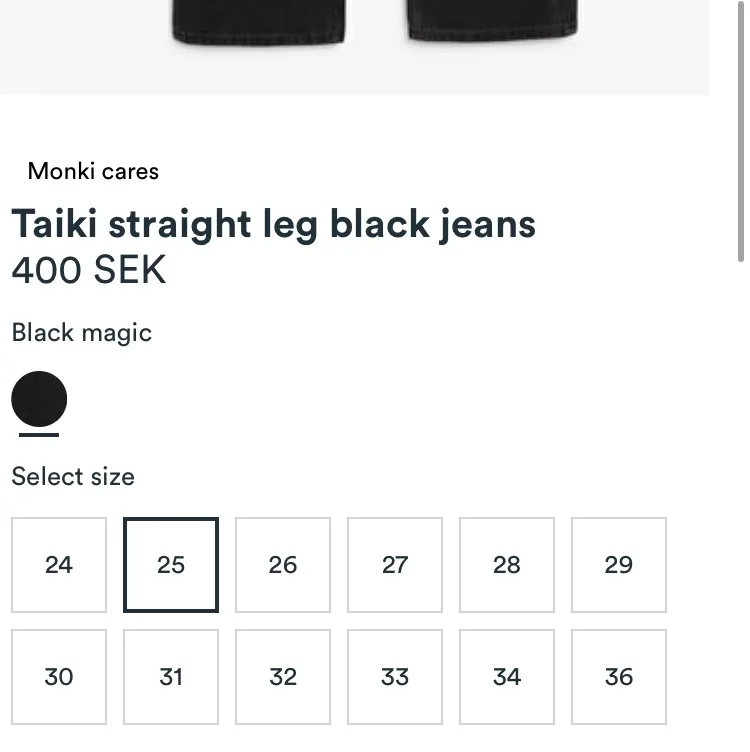 Ett par svarta jeans från monki, super skick! Säljer pga lite för små för mig som är 170! Nypris 400 kr.. Jeans & Byxor.