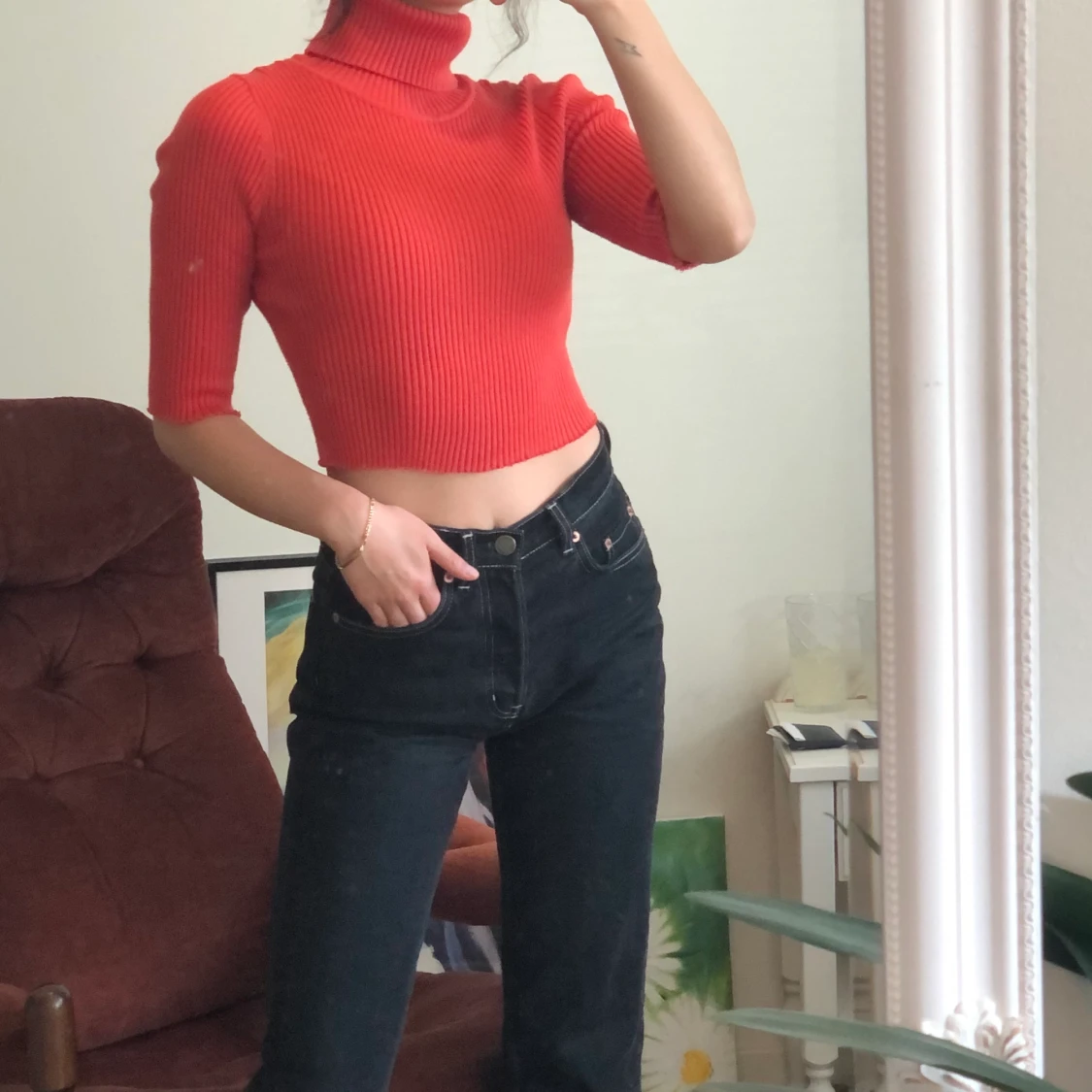 RÖD TURTLENECK i XS