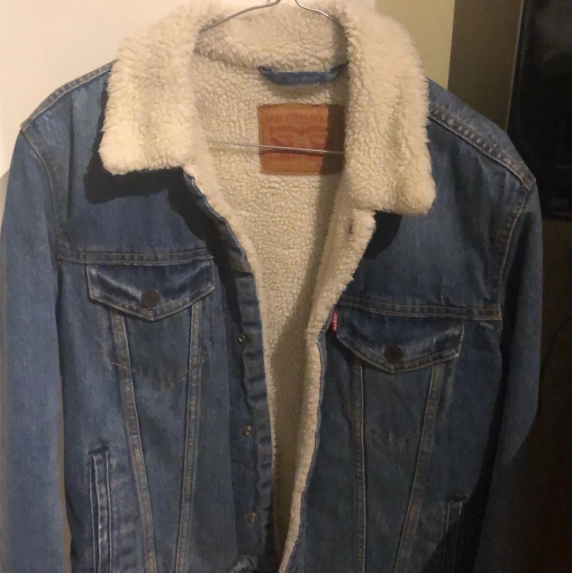 Levis sherpa jeansjacka size S
