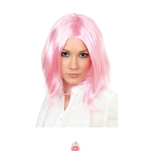 Pastel rosa peruk från buttericks - Använd en gång för Halloween men ej mer än det så är i samma skick som jag fick den i! Sitter bra på huvudet oavsett form. Är väldigt stretchig. Köpt för 199:- kr ock säljs för 100! Fri frakt :) 