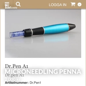 Dr. Pen microneedling penna  - Oanvänd, laddbar med två paket 12 nålar som medföljer. Originalpris 2800kr