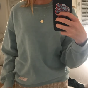 Uraban Outfitters - Blå sweatshirt med rosa text från Urban Outfitters ( Nypris 800 kr ).  Kan skickas, köparen står för frakt 