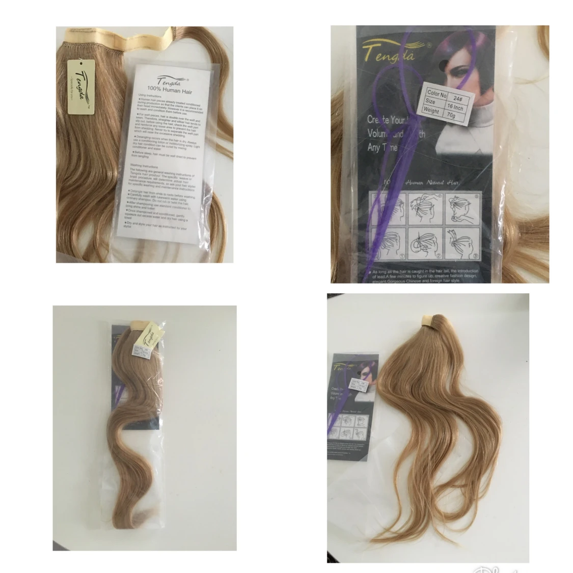 Äkta hår pony. Ny - 91