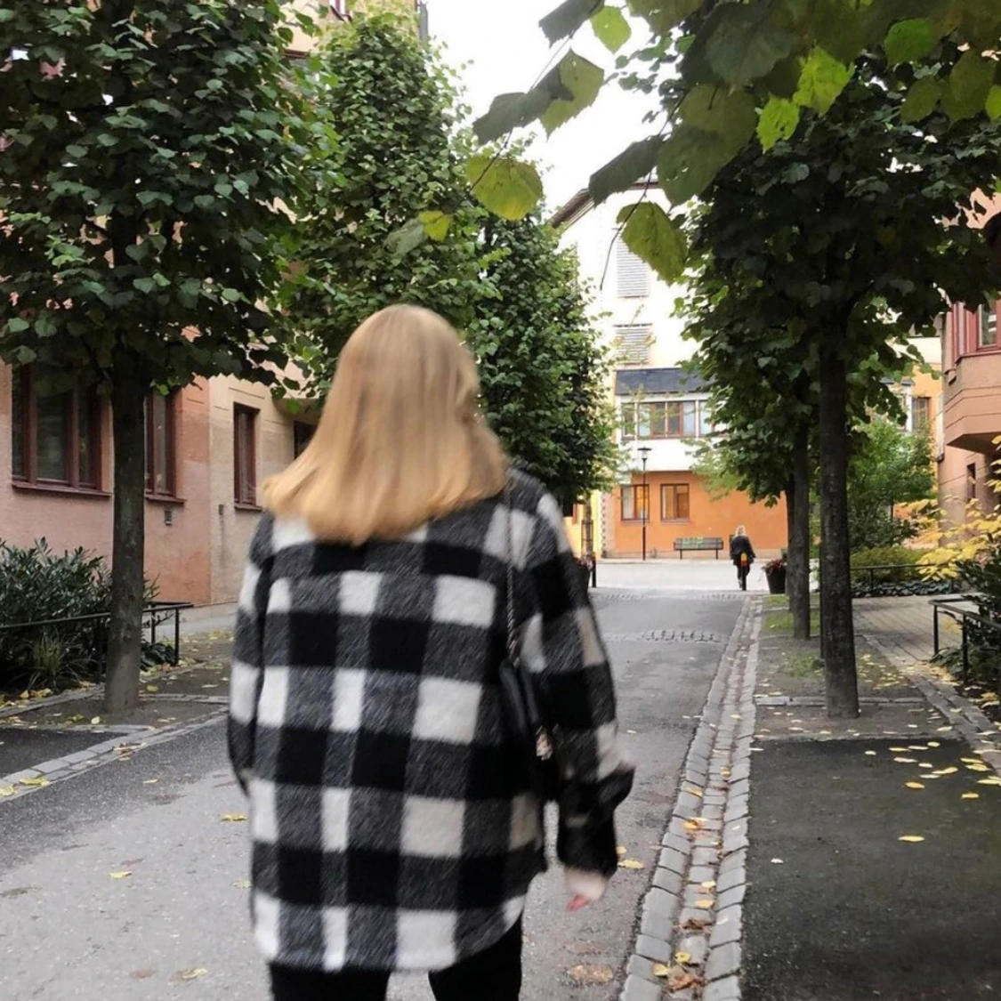 Rutig jacka i woolblend