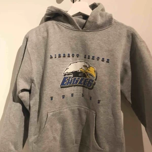  - Grå mysig hoodie med tryck, köpt på Beyond retro. 50kr+frakt