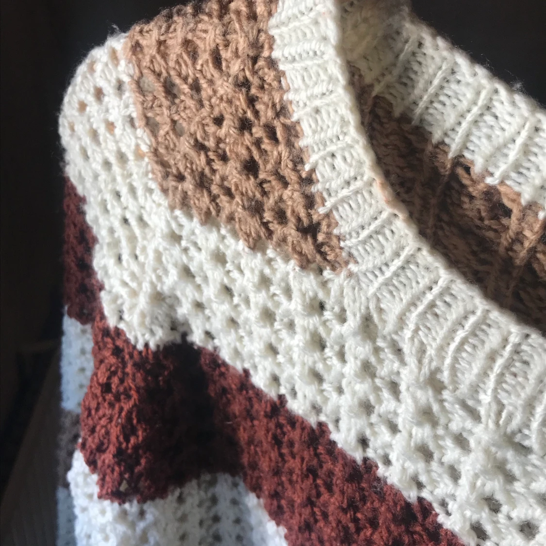 Randig stickad tröja - 90