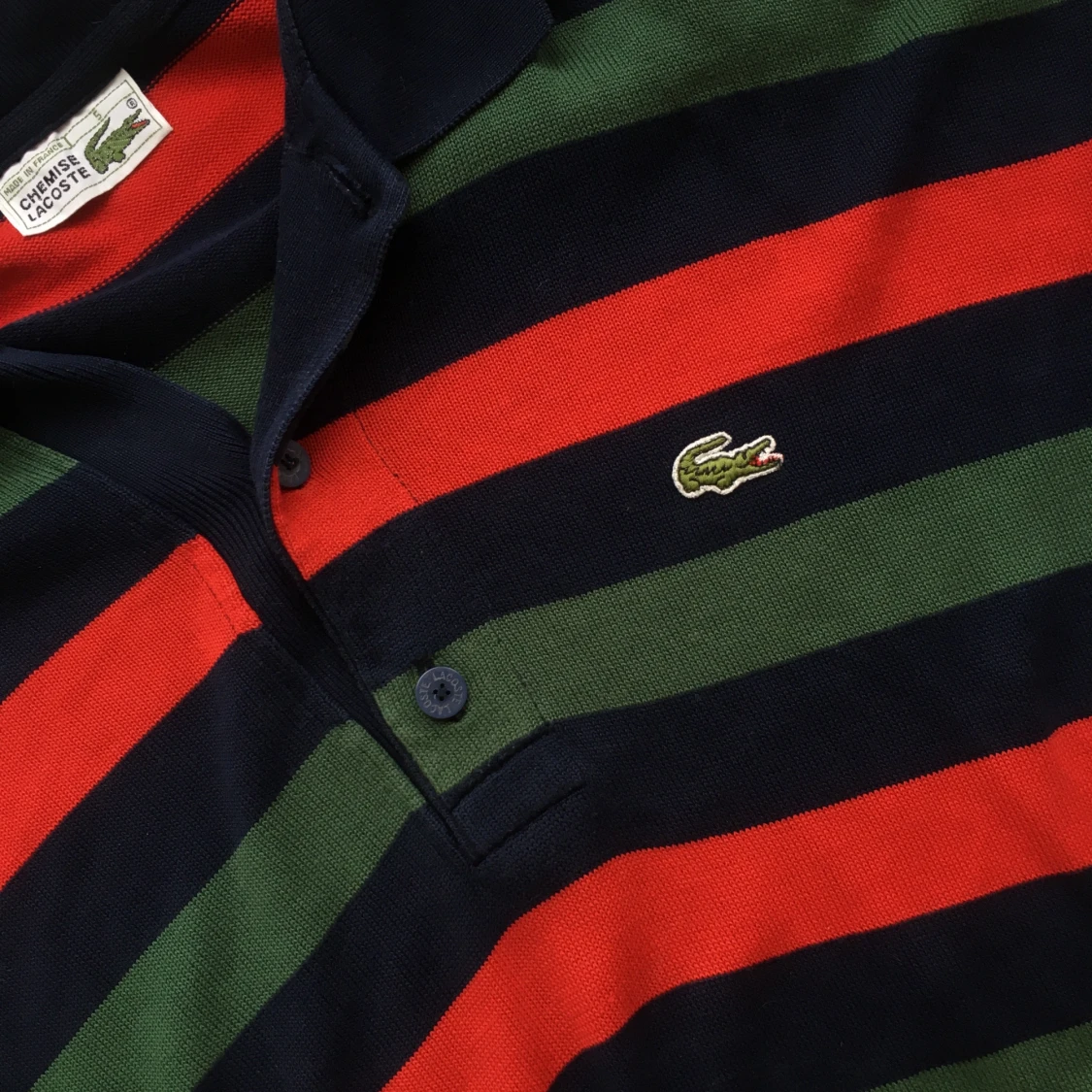 1980s RANDIG LACOSTETRÖJA ❤️