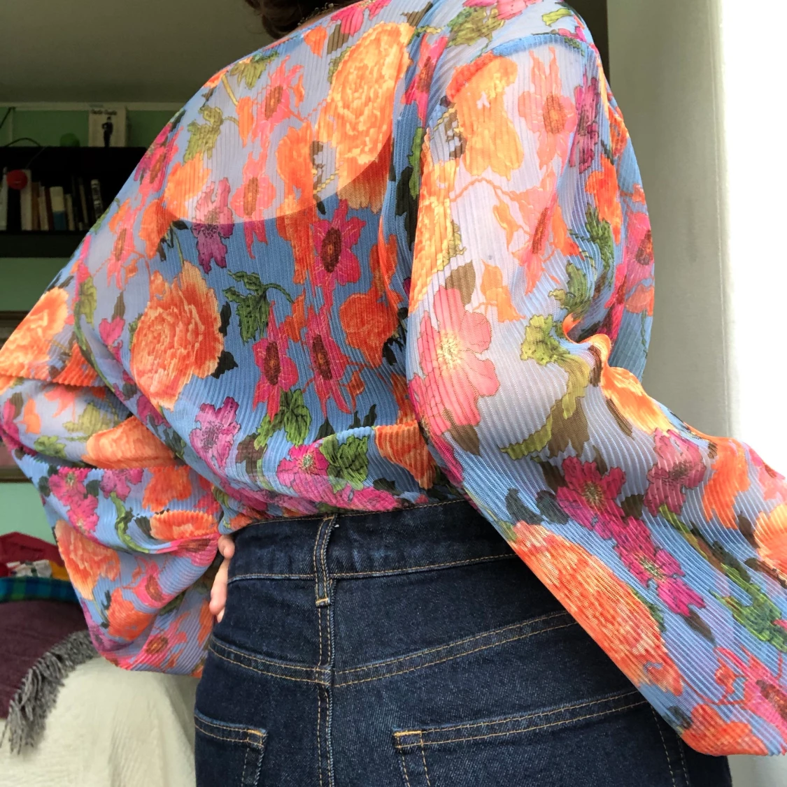 Blus med vida armar - 91