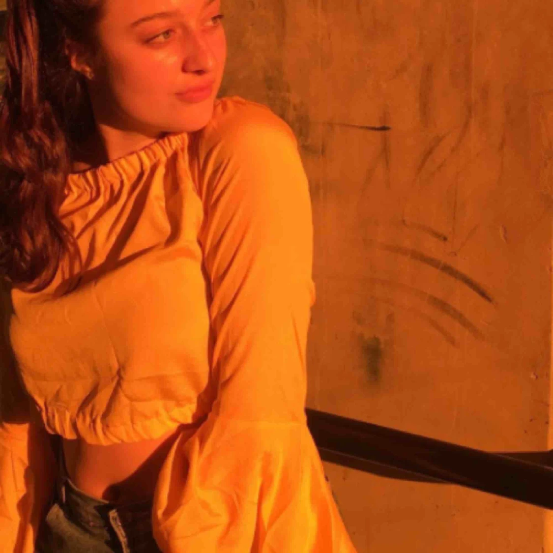 Gul 70tals milkamaid-dig tröja  - 91