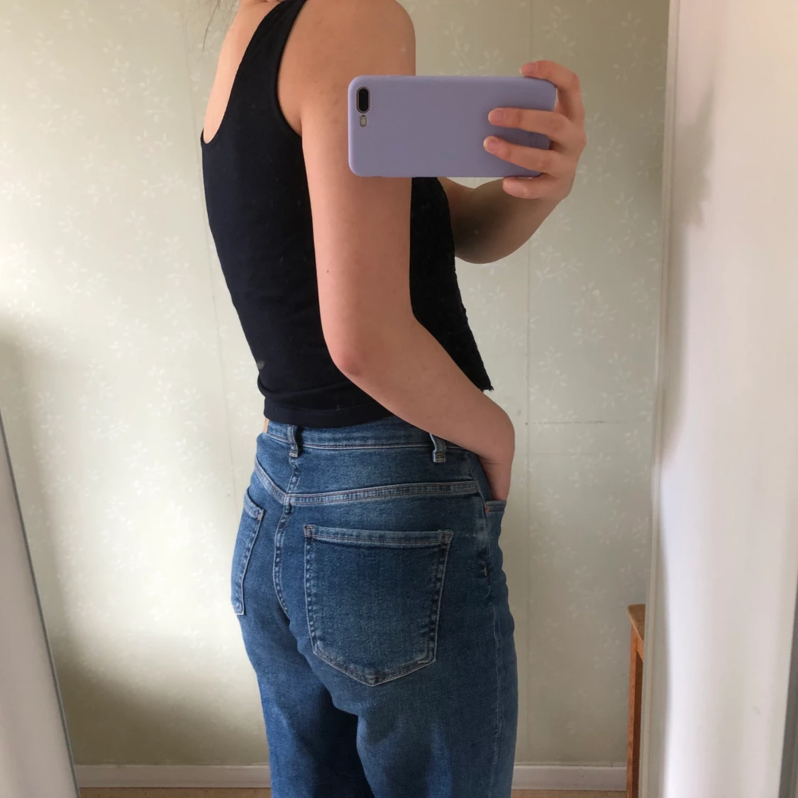 Marinblått linne - 90