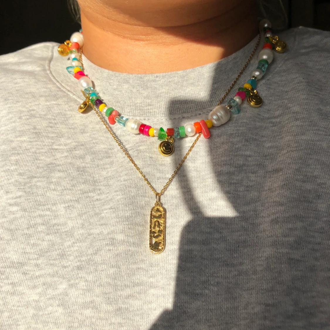 Färgglatt halsband - 90