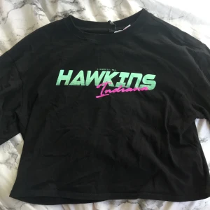 Stranger things croptop  - En croptop med stranger things tryck, köpt på hm för cirka 1 år sedan. Frakt ingår inte i priset:)