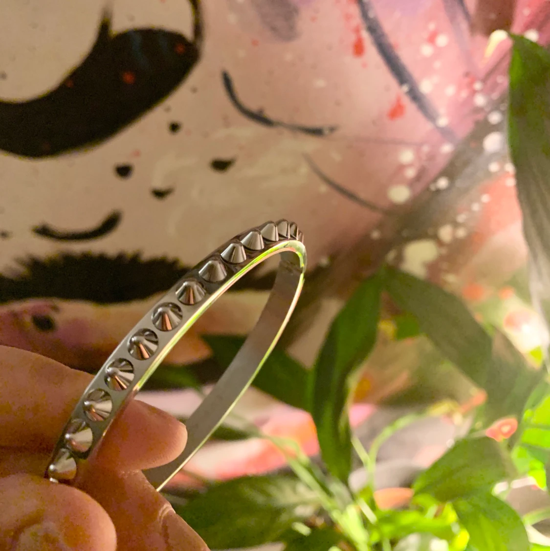 Metallarmband med nitar - 91