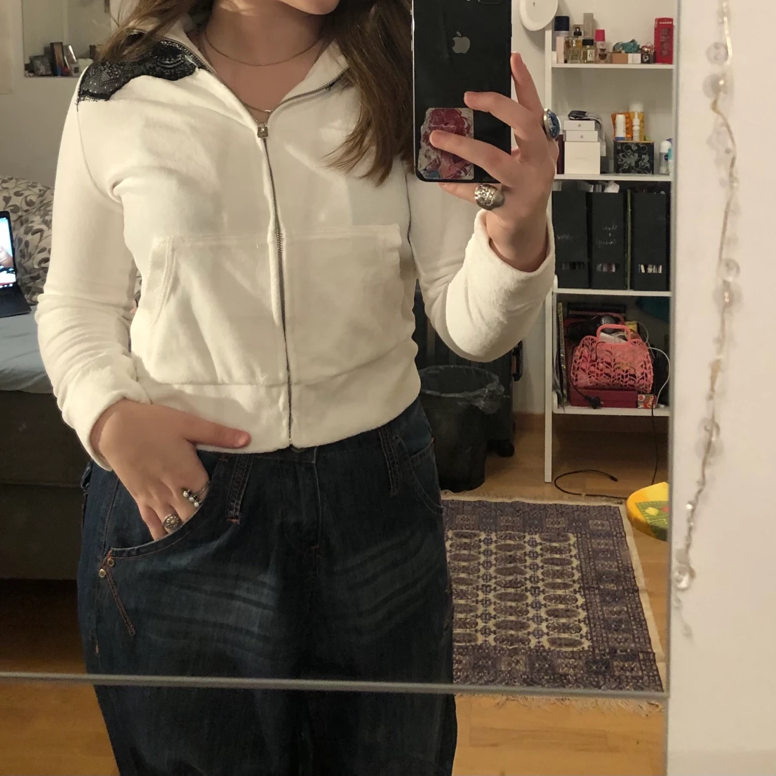 mjuk vit kofta🐮 - 90