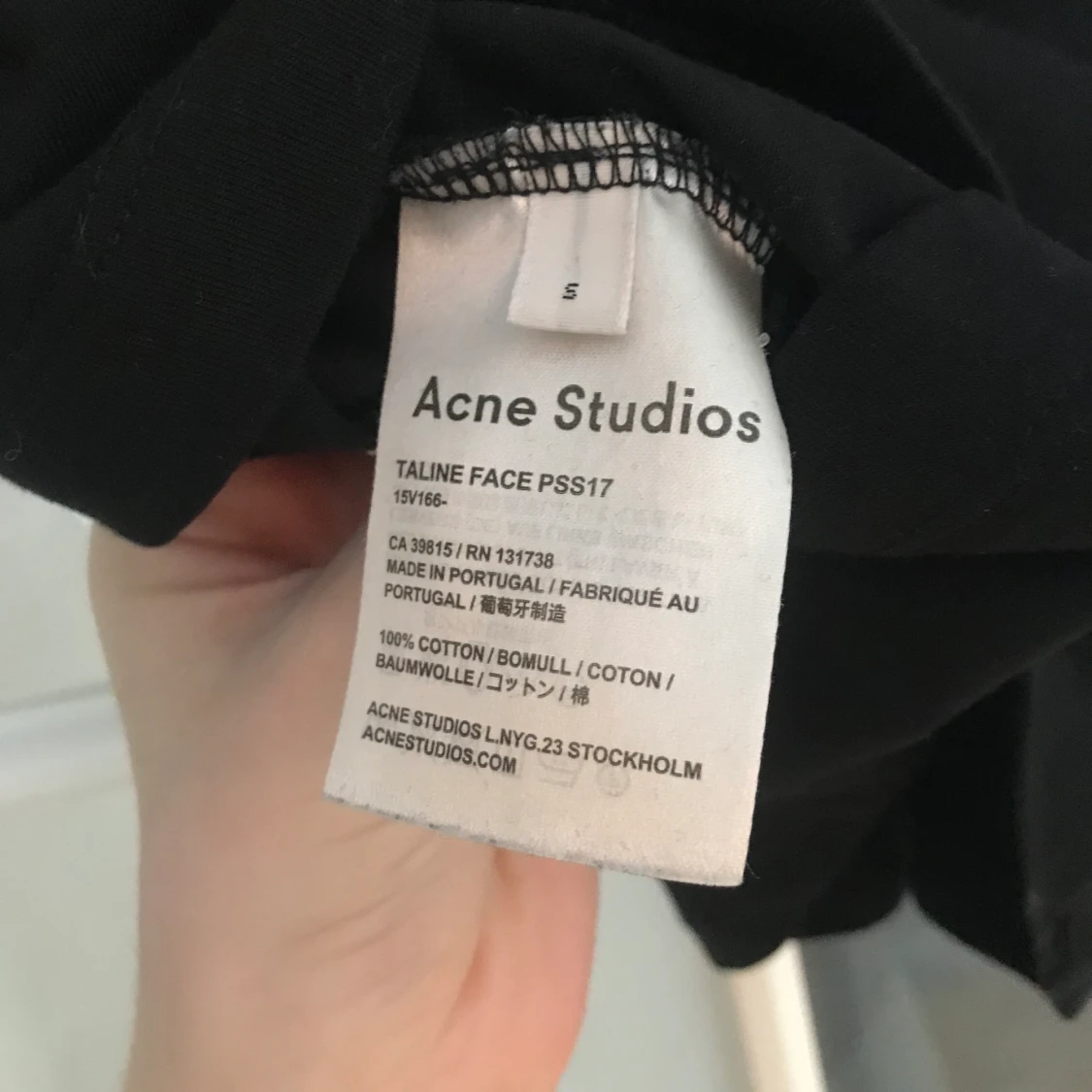 ACNE STUDIOS face t-shirt svart strl S - 91
