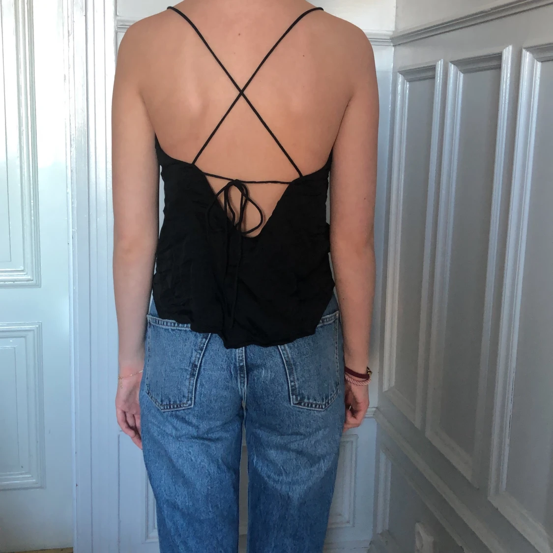 Svart siden linne - 91